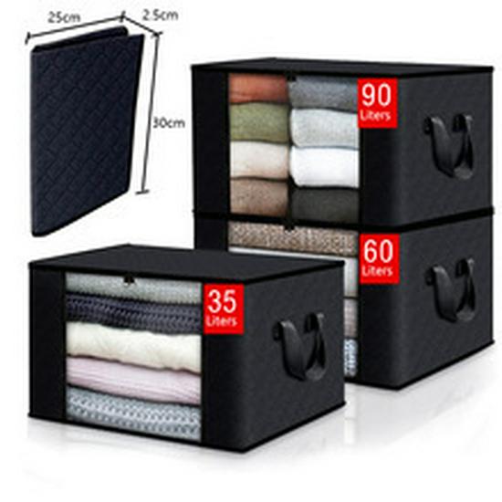 Large Non-Woven Fabric Storage Bag for Clothes and Quilts - Dustproof & Moisture-Proof with Transparent Window