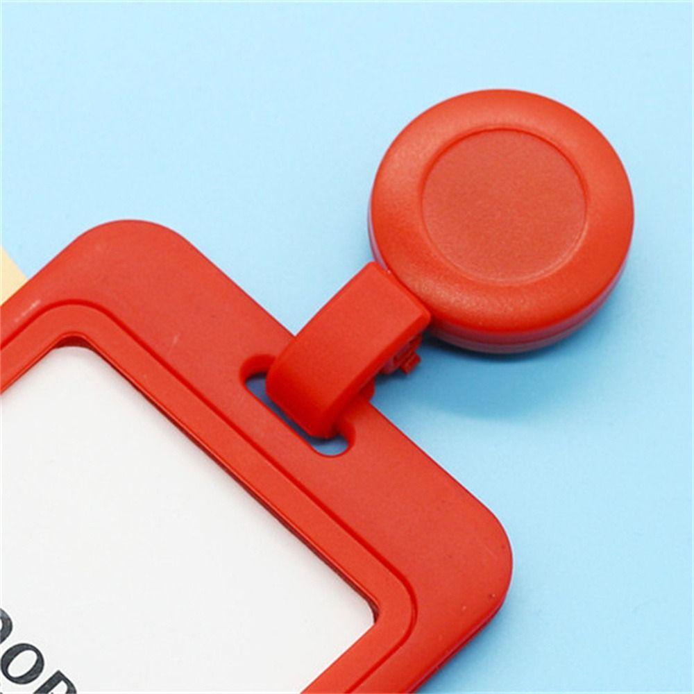 Name Tag ID Card Holder Frosted Easy To Pull Buckle Retractable Badge Reel  Doctor Hospital
