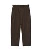 AOTT Double-Pleated Washed Wide Cotton Pants Brown