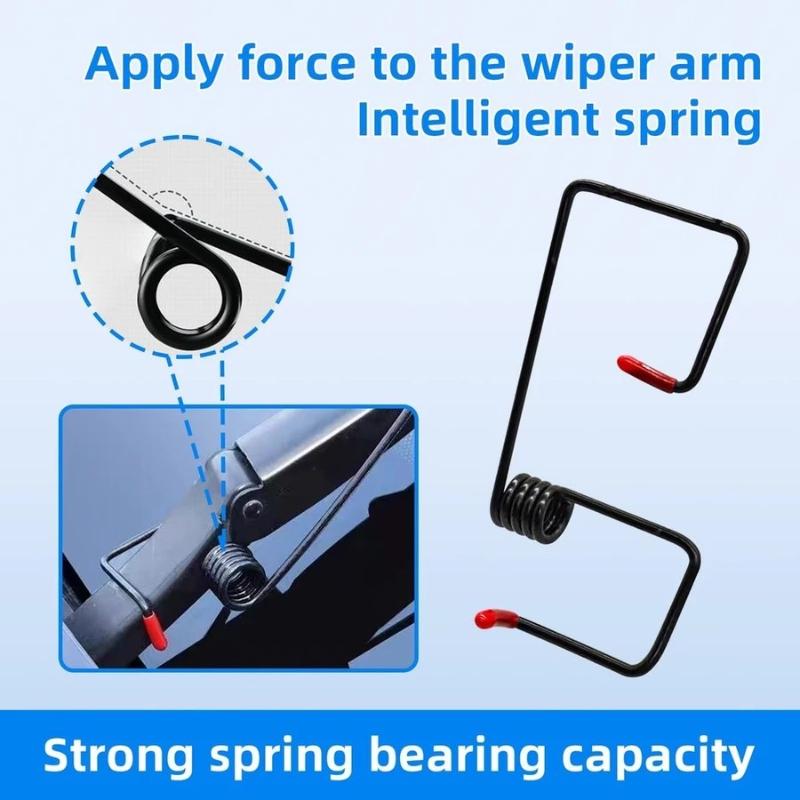 1/2 Pcs Universal Car Windshield Wiper Arm Booster Enhanced Pressure Quiet Operation For Most Cars Rainy Weather Driving