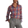 Polo Ralph Lauren Embroidered Polo Collar Button Plaid Long Sleeve Shirt Women shirts 211814339-001