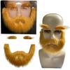 Fake Mustache And Eyebrow Set Self-Adhesive Fake Beard Costume Accessory Cosplay Prop for Masquerade Theater Stage