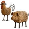 Unique Housewarming Gifts for Friends Country Style Pig/Rooster Figurine, Resin Rustic Farmhouse Animal Statue, Pastoral Handcrafted Crafts