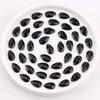 Black Flat Buckle Double Hole Hand-Sewn Crystal Glass DIY Accessories