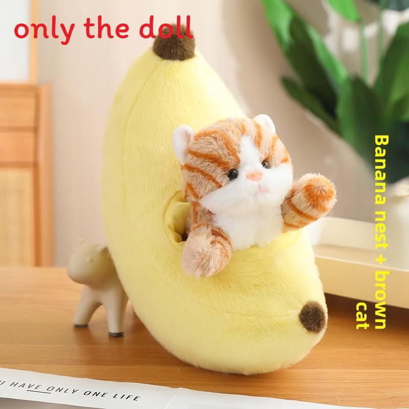 Creative Cat Plush Toy With Detachable Fruit Pillow For Kids And Collectors