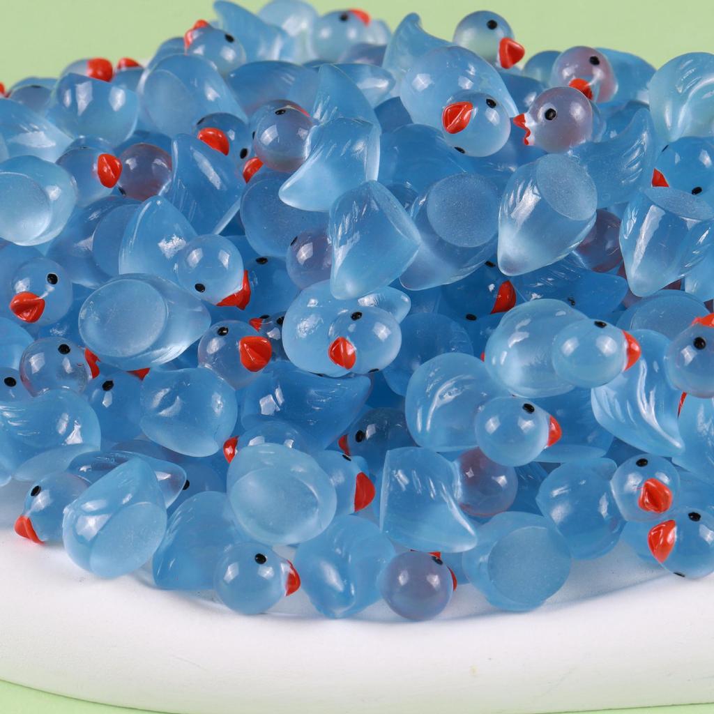 Świecący w ciemności żywiczny Kaczuszek Urocze Zwierzątko Etui na Telefon i Dekoracja Domku dla Dzieci