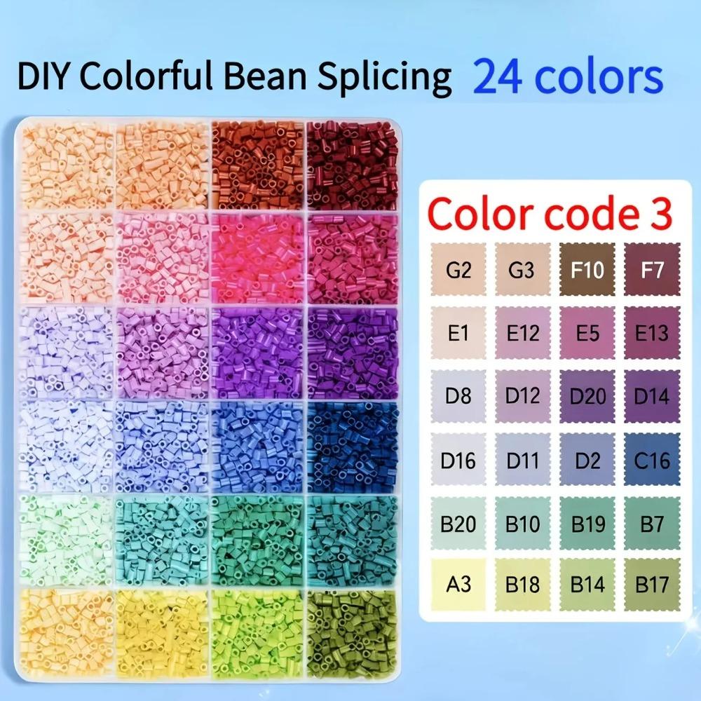 7200 Stück 2,6 mm Loch Mini Hama Perlen Perler Bügelperlen DIY Frühpädagogik Bastelspielzeug Puzzles Kinder Geburtstagsgeschenk
