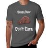Grizzly Bear T Shirt Sleepy Bear Dont Care Tshirt Outdoor Sports Short Sleeve Top Tshirt