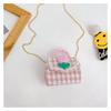 Childrens Cartoon Pattern Pu Shoulder Bag With Artificial Pearl Bow And Flower Decoration For Daily Casual Wear
