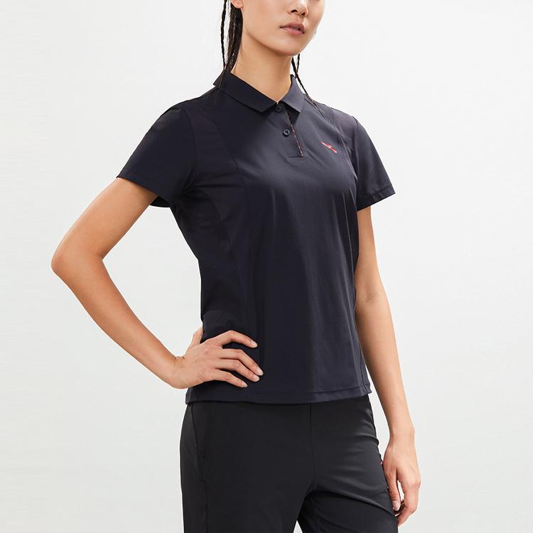 Anta Тренировочная серия однотонная эластичная рубашка поло с коротким рукавом — фото 6