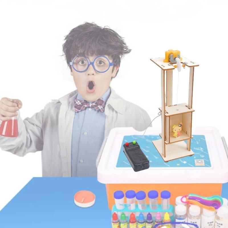Elevator Lift Technology Diy Invention Science Experiment Stem Education Toy Wood Material