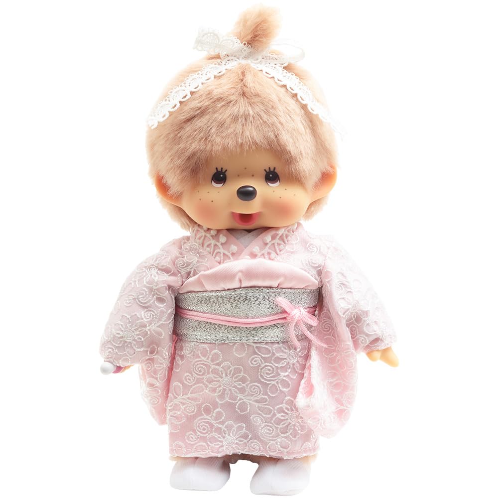 

Kyugetsu Official Original Kimono Monchhichi Girl Milk Tea Brown IPM-110-Z