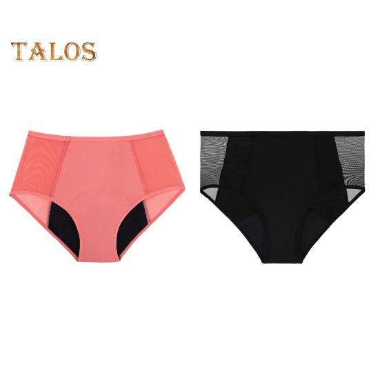 Dámské spodky Vysoký pas Čtyřvrstvá větší velikost Síťovina se zdviženým zadečkem Patchwork Elastické období Zabránění prosakování Kalhotky Menstruační kalhotky Dámské spodní prádlo