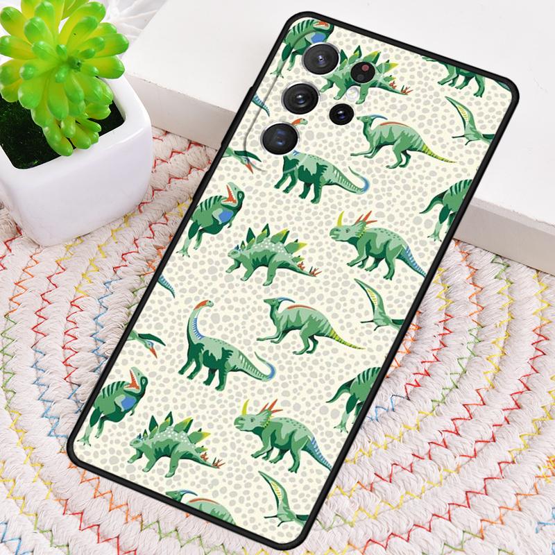 Fun Dinosaur Pattern Dino Phone Case for Samsung Galaxy Note 10 Pro S26 Ultra S23 S24 FE S25 S21 S22 PLUS Shockproof Cove