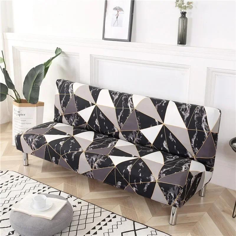 Printed Pattern  Folding Sofa Bed Cover Sofa Covers Spandex Stretchdouble Seat Cover Slipcovers For Living Room Geometric Print