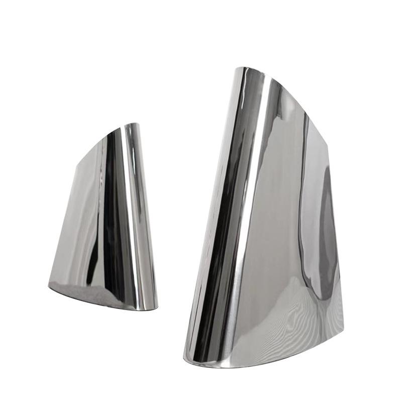 Silver Metal Vase Beveled Trapezoidal Metal Handicrafts Flower Arrangement Accessories Flower Pot Home Decoration Accessories