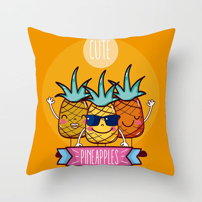 Cartoon Fruit Digital Printing Car Pillow Cushion Home Soft Decoration