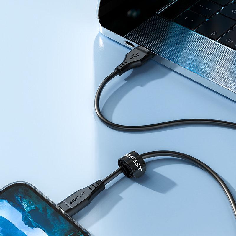 Cable for iPhone MFI USB - Lightning 2.4A 1.2m Black