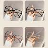 Fashion Oversized Square Eyewear Retro Women'S Anti-Blue Light Bloking Metal Frame Glasses Trend Optical Computer Eyeglasses