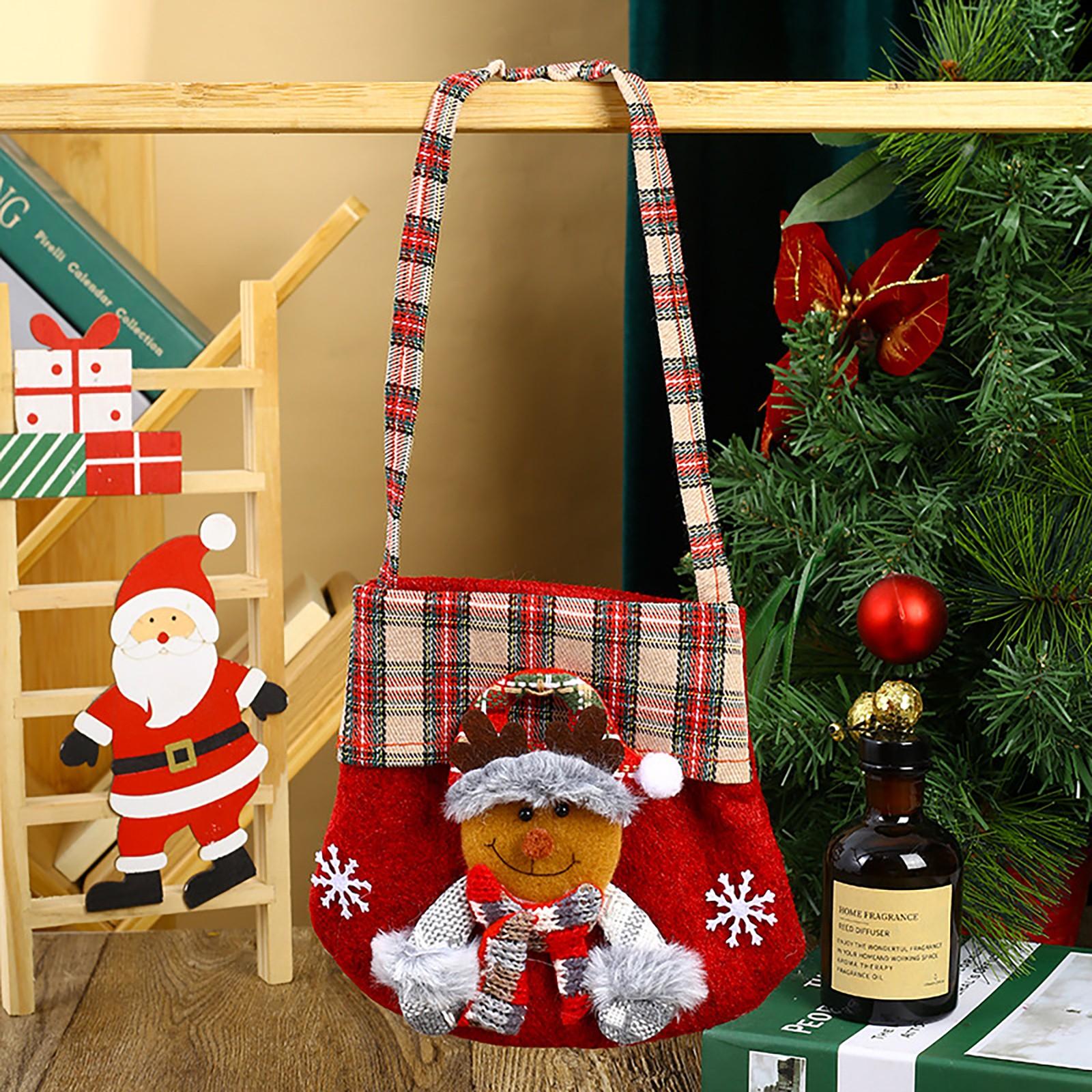 

Подарочные пакеты Рождественские сумки для хранения конфет для рождественских подарков Украшения для дома на вечеринку One Size