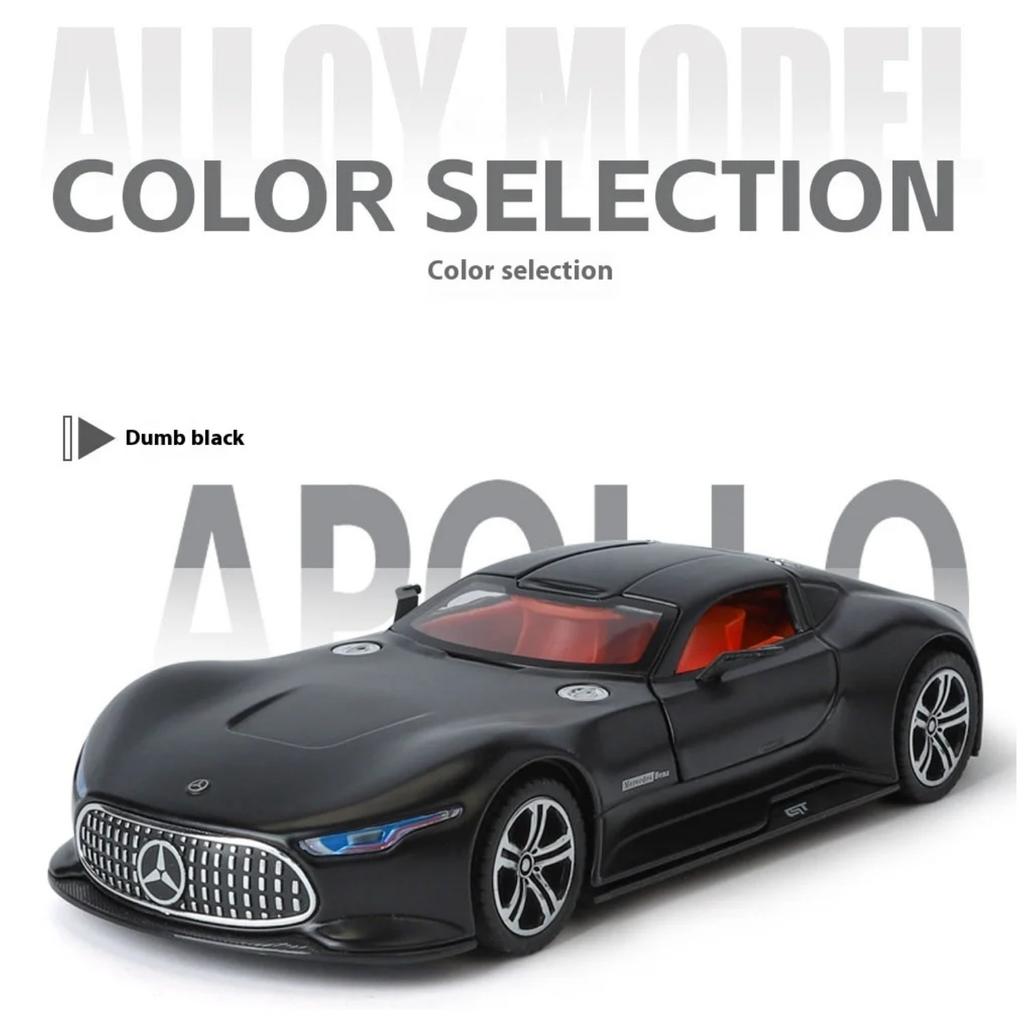 1/24 Benz AMG Alloy Model Car with Sound and Light Feedback Sports Car Model Table Decoration Suitable for Boys As A Gift