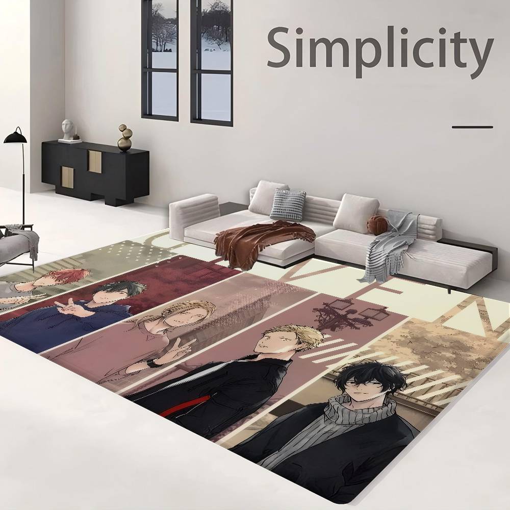 

Japanses Cartoon Given Floor Mat Non-Slip Laundry Room Mat Laundry Decor Balcony Child Living Room Household Carpets 40x60cm