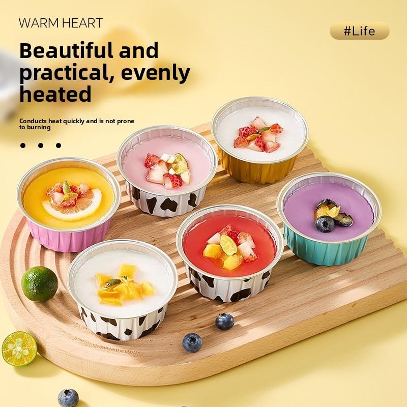Sheet Metal Small Bowl Air Fryer Egg Tart Tray Aluminum Foil Household Reusable Oven Steaming Cake Cup