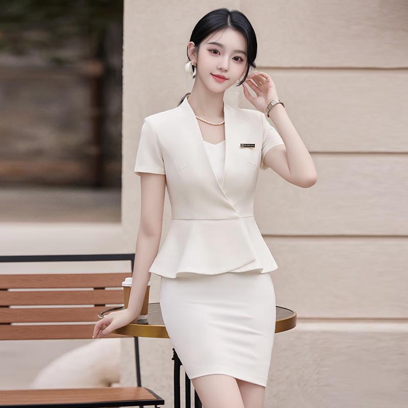 Teloramann Professional Women's Blazer Skirt Set