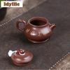 140ml Traditional Yixing Purple Clay Teapots Handmade Pan Pot Raw Ore Purple Mud Kettle With Filter Zisha Tea Set Tea Services
