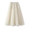 Women's 2026 Spring High Waist A-line Layered Mesh Fluffy Skirt