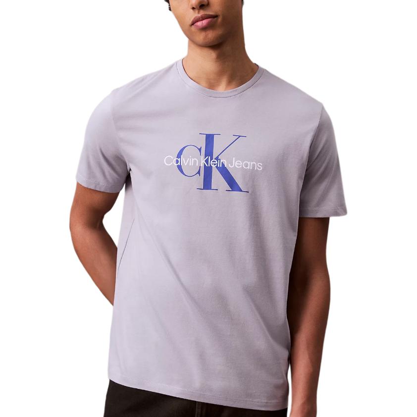 Calvin Klein Letter Print Crew Neck Comfortable Short Sleeve T-Shirt Men Tops LV040EM286-G71