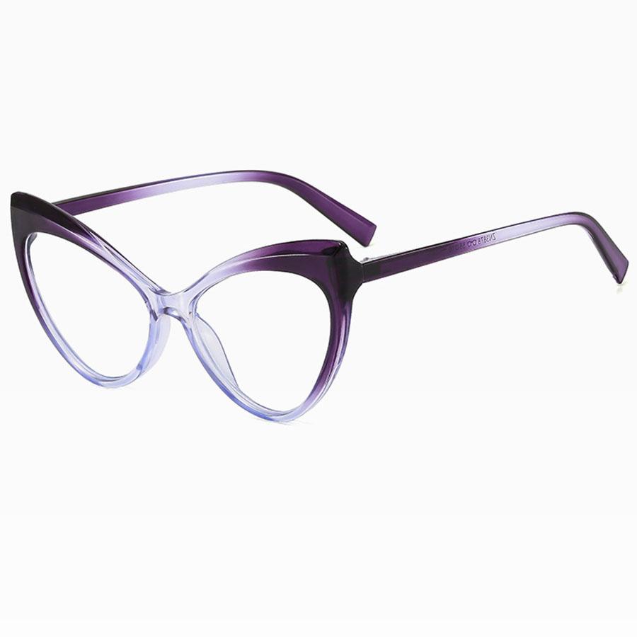 Dreieckiges Cat-Eye-Brillengestell mit großem Rahmen