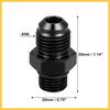 2pcs Black 6AN Male to M12 x 1.25mm Thread Tube Hardline Fuel Line Adapter Oil Gas Pipe Fitting Auto Replacement Parts