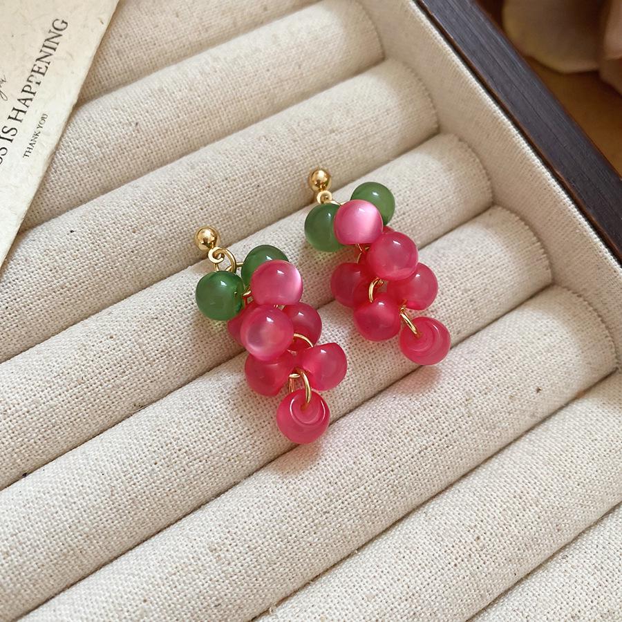 Forest Story: Sweet Style Contrasting Flower Stud Earrings for Women – Fresh, Fashionable, Light Luxury Feel