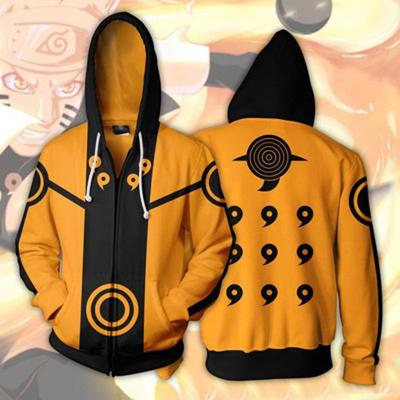 Anime Naruto Rei Akatsuki Bedruckte Reißverschlusspullover mit Kapuze Hoodies Anime Pullover Anime Cosplay