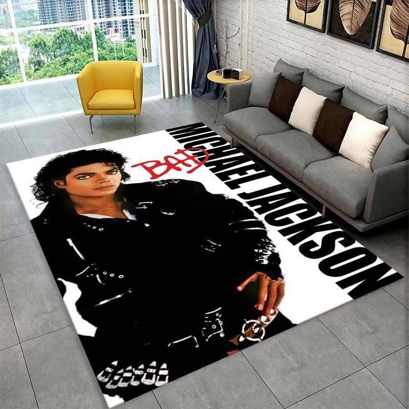 Tappeto Antiscivolo Retrò MJ Michael Jackson King of Pop per Soggiorno, Camera da Letto, Sala Giochi, Tappetino per Pavimento, Tappeto Decorazione Casa, Stanza dei Bambini