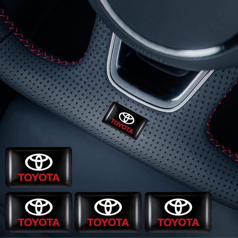 2026 Nytt För Toyota 4/10st Bilinteriördekaler Emblem Auto Styling Dekorationstillbehör För Toyota Rav4 Yaris hilux prius a