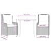 VidaXL Garden Dining Set and Cushions 3 Pcs Beige Poly Rattan 3262868