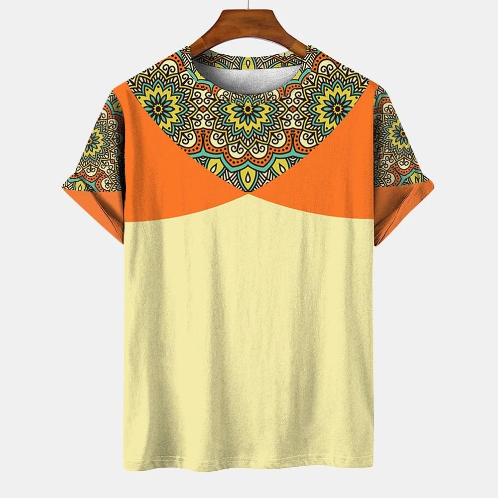 

Geometric stripes 3D Printed Short Sleeved T-shirt Summer Breathable polyester Simple Round Neck Top 6XL