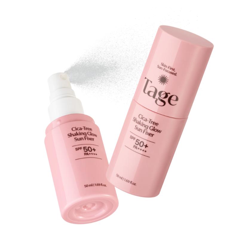 Tage Unisex [Tage] Cica-Tree Shaking Glow Sun Fixer Spf50+ Pa++++ (50Ml) - Advanced Uv Protection Shield & Hydration Radiance Setter