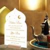 Ramadan Kareem Iftar-dekorationer Suhoor och Iftar Dua-skylt för hemmet Eid-bordsdekoration Islamisk Halvmåne Stjärna Gåvor Akryl