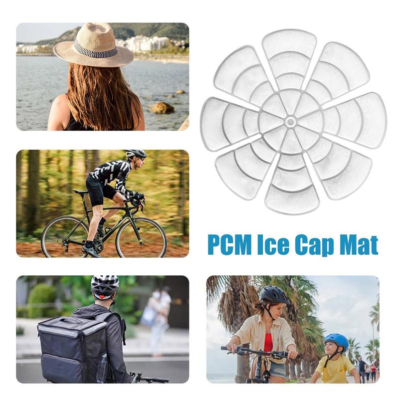 Sum-mer Cooling Hard Hat Liner Motorcycle Helmet Cooling Insert Pad Ice Cap Mat For Cycling Hiking Camping Helmet Accessories