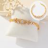 Luxury Gold Color Butterflies Bracelet Chain - Stainless Steel Jewelry for Women Hypoallergenic Gift Flower Bangles Accessories