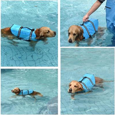 Dog Life Jacket Reflective Adjustable Summer Large Dogs Swimwear Safety Vest Surfing Sailboat Enhanced Buoyancy Pet Life Jacket