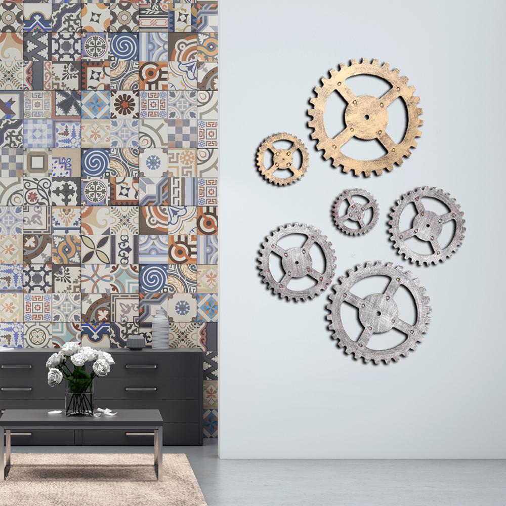 

Винтажный стиль стимпанк, деревянный реалистичный механизм, декоративная настенная подвеска для выставочного зала 32cm серебряный