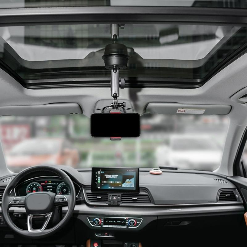 Aluminiumlegierung Autohalterung Saugfuß Autohalterung Kompatibel für Actionkamera Bequemes Tragen auf Reisen