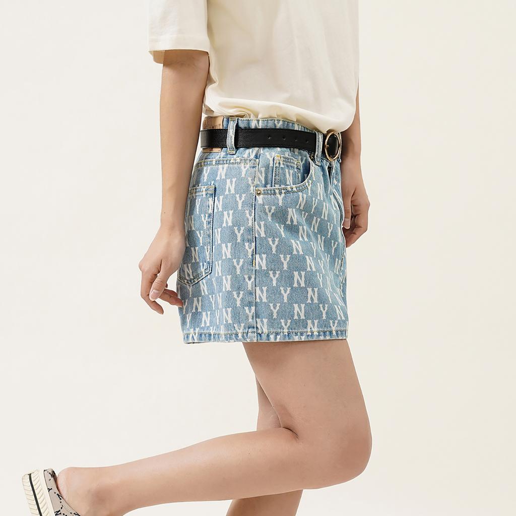 New MLB Denim Shorts Women's Light Blue 3FDPM0123-50BLL