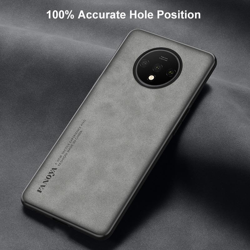 Luxury PU Leather Case For OnePlus 7T 7 Pro Cover Matte Silicone Phone Case For OnePlus 7T Pro 7Pro One Plus 7 T OnePlus7 Coque