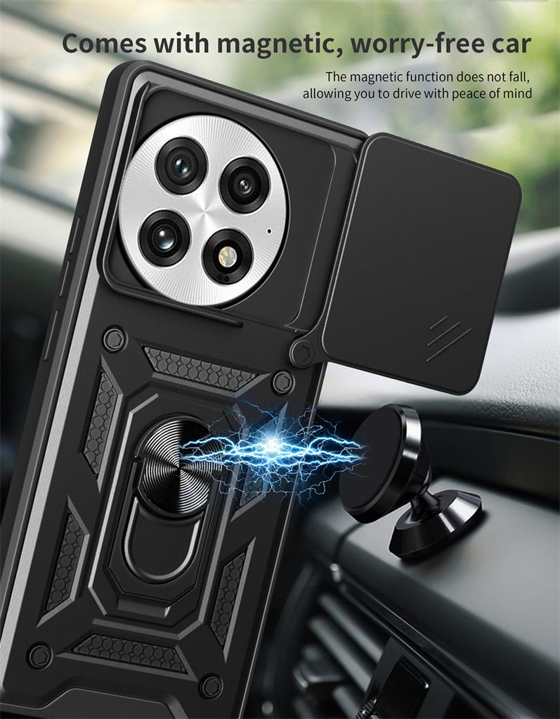 OnePlus 13 5G Hülle Schiebe Kameraobjektiv Panzerabdeckung für OnePlus13 1+13 ONEPLUS13 CPH2655 6.82" Auto Magnetring Halter Coque