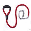 Dog Chain Anti Bite Dog Chain with Rubber Handle Dog Leash Dog Pet Supplies